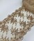 Rose Gold Floral Embroidered Lace Table Runner by the Yard, 14" Wide Sequin Mesh Lace Trim with Scalloped Edges